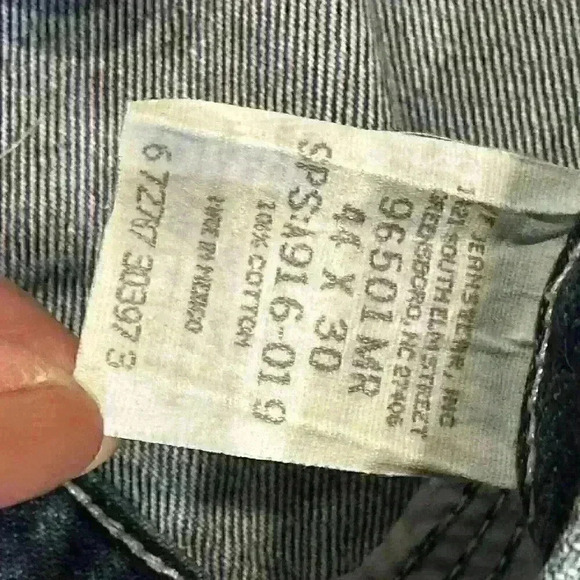 Wrangler Relaxed Fit Straight Jeans Mens Sz 44x30 (Actual 42x30) Casual Cotton - Picture 5 of 9